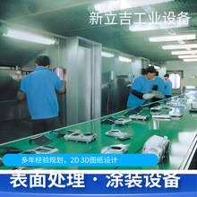 外殼手動自動噴油塗裝車間水簾櫃生產線配輸送皮帶線萬級無塵設計
