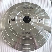 304不銹鋼啞鈴片杠鈴片大重量奧桿片家用健身器材尺寸