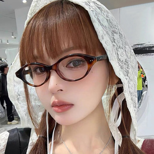 2025新貓眼小框眼鏡女小紅書網紅同款近視防藍光眼鏡架男防輻射GM