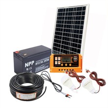 廠家批量供應10W太陽能發電系統家用戶外養殖照明12V蓄電池供電
