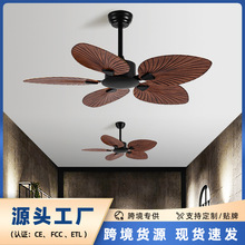 美式復古工業吊扇大風力餐廳客廳家用靜音風扇商用無燈吊頂電風扇
