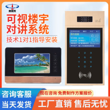 奧碩天可視樓宇對講門鈴智能門禁設備有線高清視頻監控夜視系統