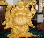 木雕弥勒佛,贴金佛像,彩绘佛像,木雕工艺品