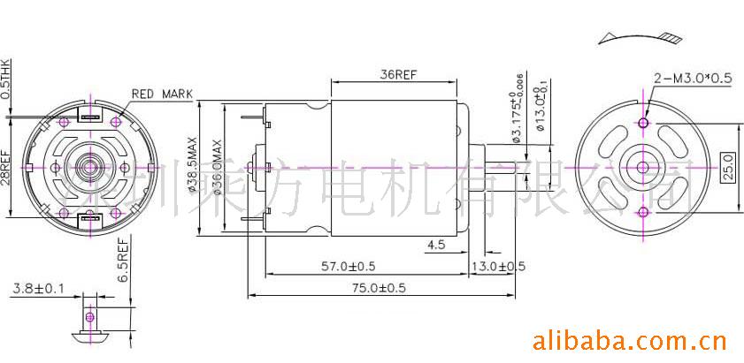 医疗器械用直流电机,rs-555sh