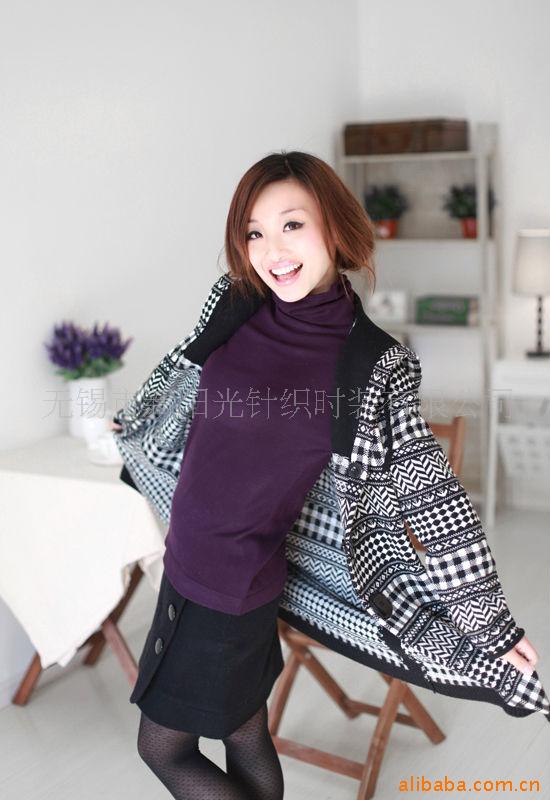 厂家直销支持混批羊毛格子外套k-9056,厂家直