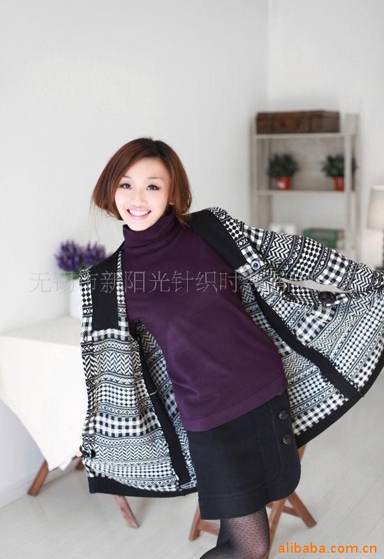 厂家直销支持混批羊毛格子外套k-9056,厂家直