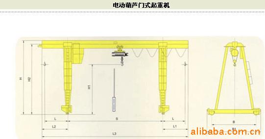 2吨3t5t10t16t20吨mh葫芦门式起重机龙门吊