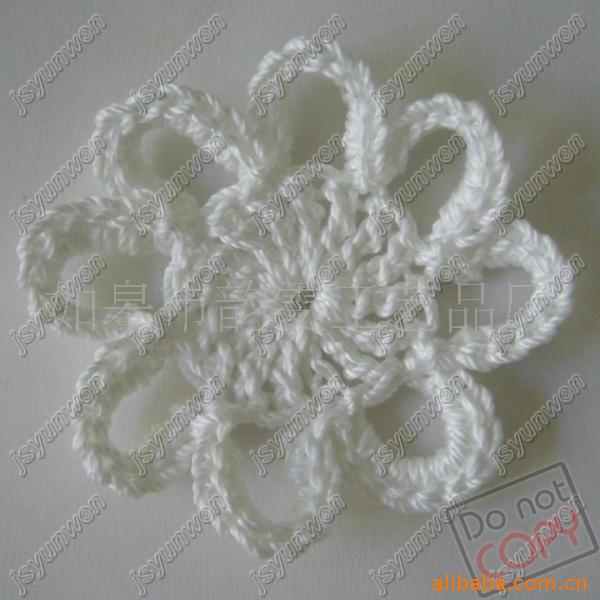 供应钩编花加工 钩针加工 手钩花图片,供应钩编花加工 钩针加工 手钩花图片大全,如皋市韵雯工艺品厂-马可波罗网