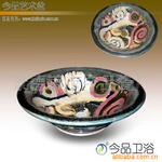 供应手工陶瓷盆/陶瓷盆/艺术盆/台盆/面盆S-3003