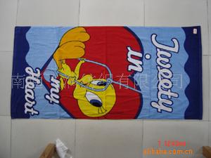 割绒活性印花沙滩巾