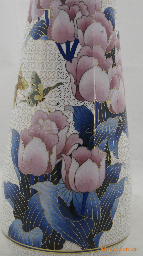 北京特色工艺品景泰蓝珐琅12寸郁金香花瓶