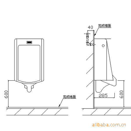 小便斗排水管安装图图片