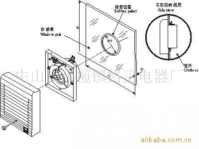 供应fanboss风博士带拉线开关百叶窗浴室排气扇
