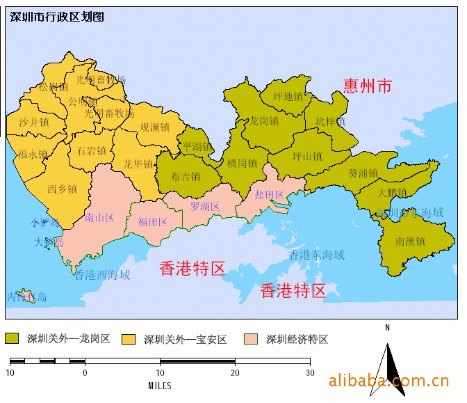 深圳和东莞边界地图图片