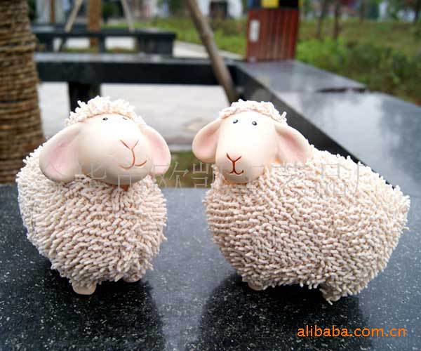 zakka杂货 小绵羊陶瓷摆件 陶瓷储钱罐 陶瓷工艺品批发