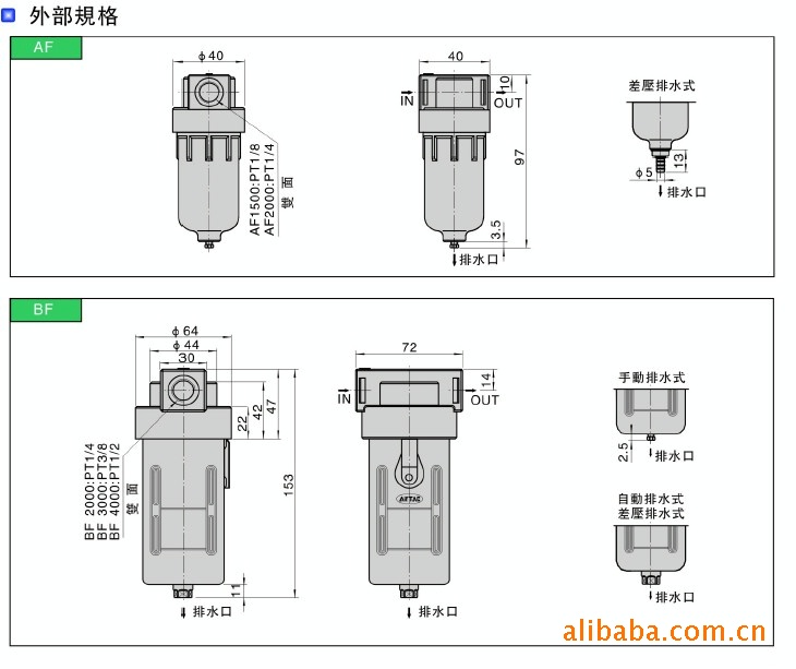 BL4000 G1/2 油雾器  给油器 亚德客型 气源处理器