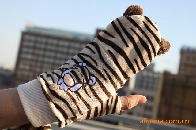 供应正版nici立体老虎戴帽冬季保暖手套 nici老虎手套