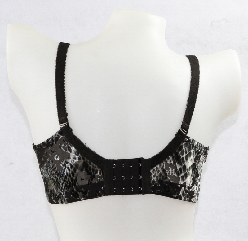 蛇纹网纱吊角美体塑身薄杯皱皮文胸曼婷1205