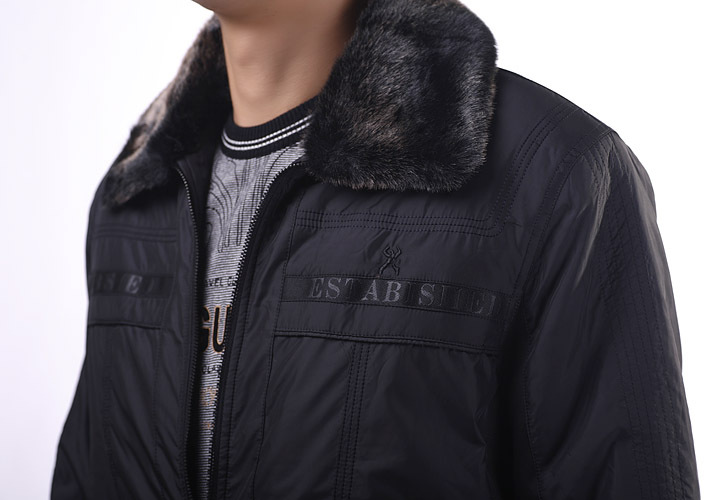 劲霸男装带毛领加棉夹克 男式秋冬外套 时尚休闲 上衣 jk5195图片,劲