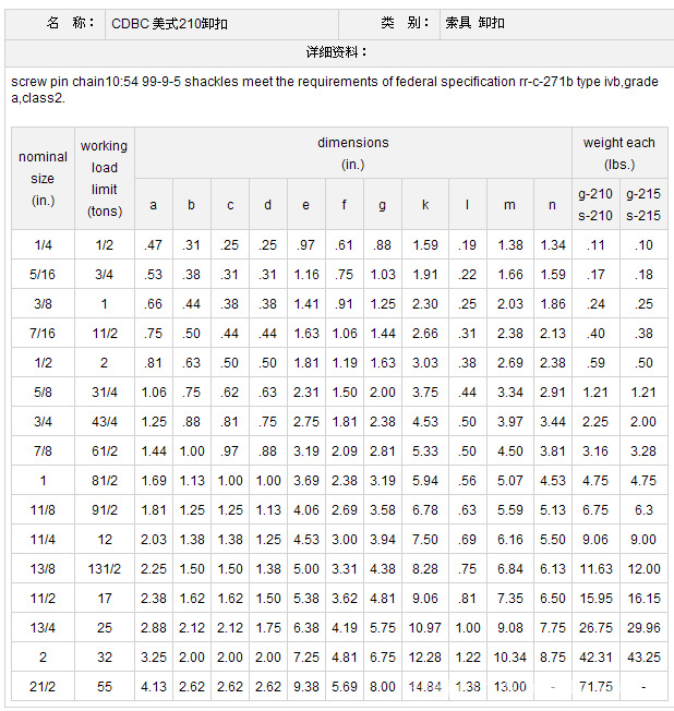 船用各种弓形,直型卸扣 美式模锻g-209卸扣 欧式大d卸扣 便宜