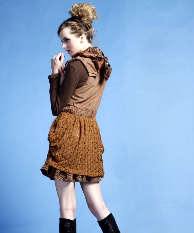 服装鞋帽箱包,钟表眼镜 女装 连衣裙 2011秋装女装全新欧韩风格百褶