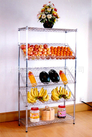 长期大量制作供应优质精品银白色水果架