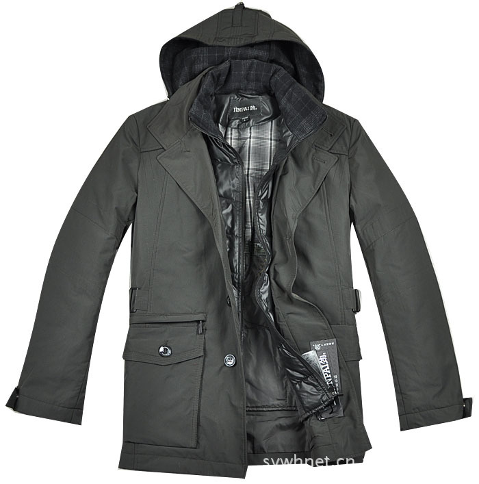 整款劲牌商务休闲男装羽绒服1005 白鸭绒填充/可拆卸内胆