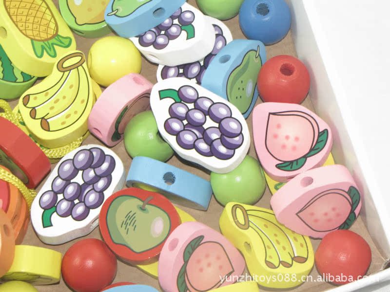 儿童益智健康玩具 水果串串乐 木制产品