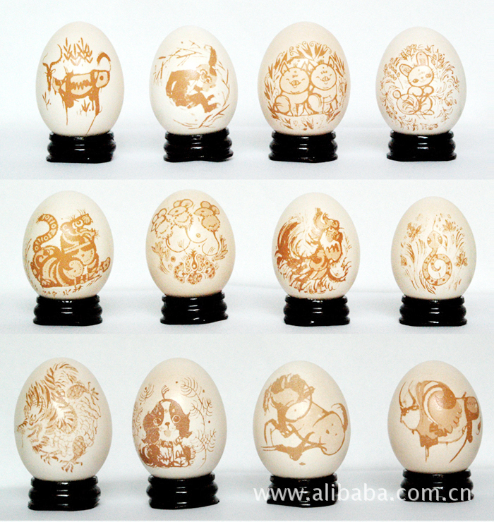 蛋雕印纸步骤图图片