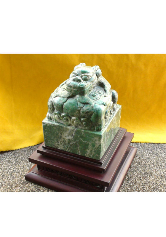 奉天宝玺(青海翠)龙玺,印玺,中国青海