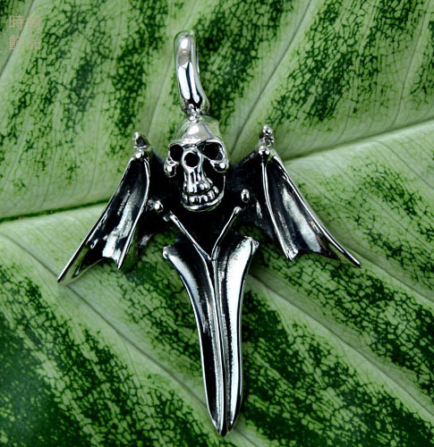 骷髅天使翅膀316l精钢吊坠 fashoin newest skull pendant