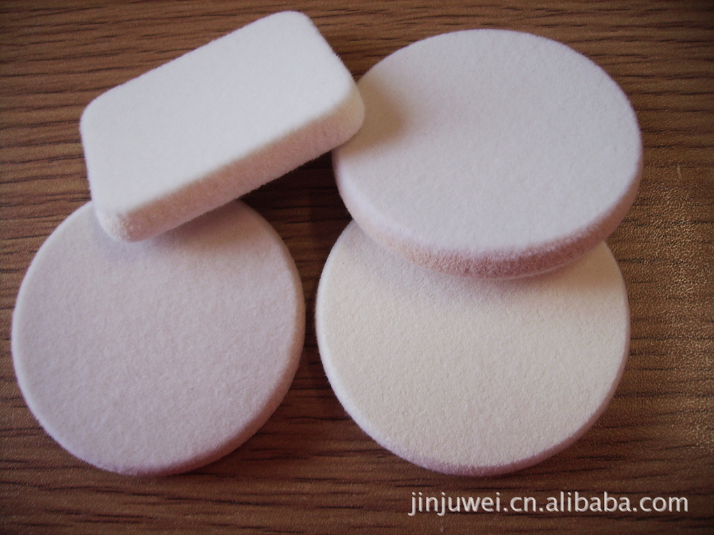 供应优质sbr白色小梯形乳胶海绵粉扑