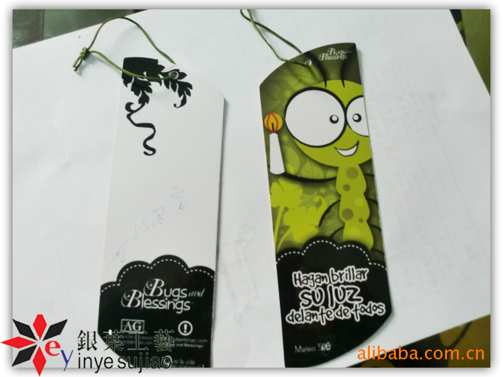 供应pvc印刷书签 广告书签 蚂蚁图案书签 可写字书签