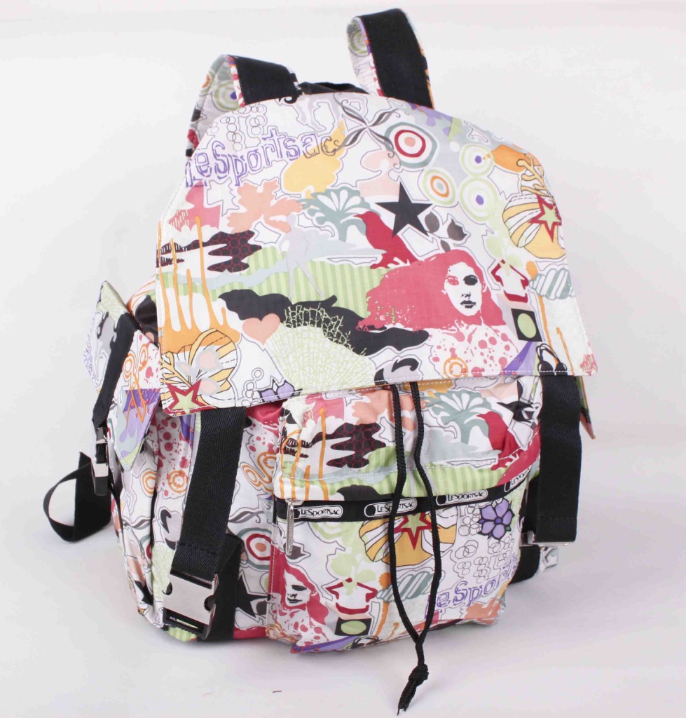 力士保插扣系列 双肩背包书包旅行包 女人头像