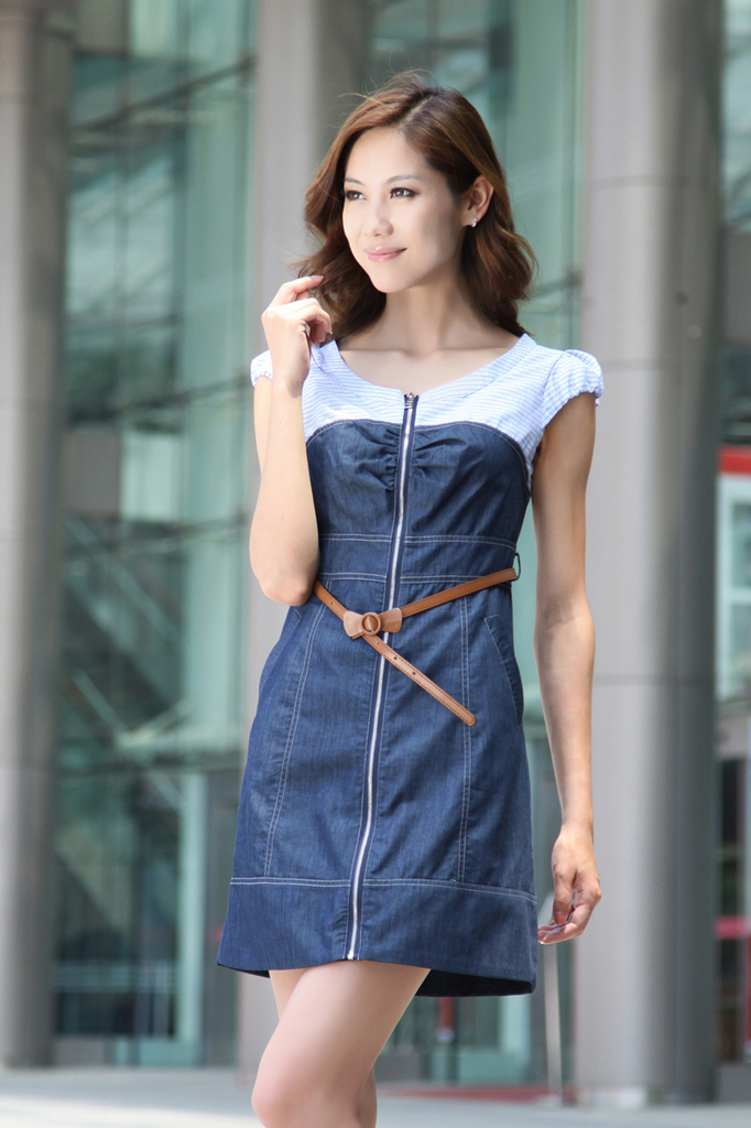 2011夏装新款 阿依莲风牛仔连衣裙厂家直销