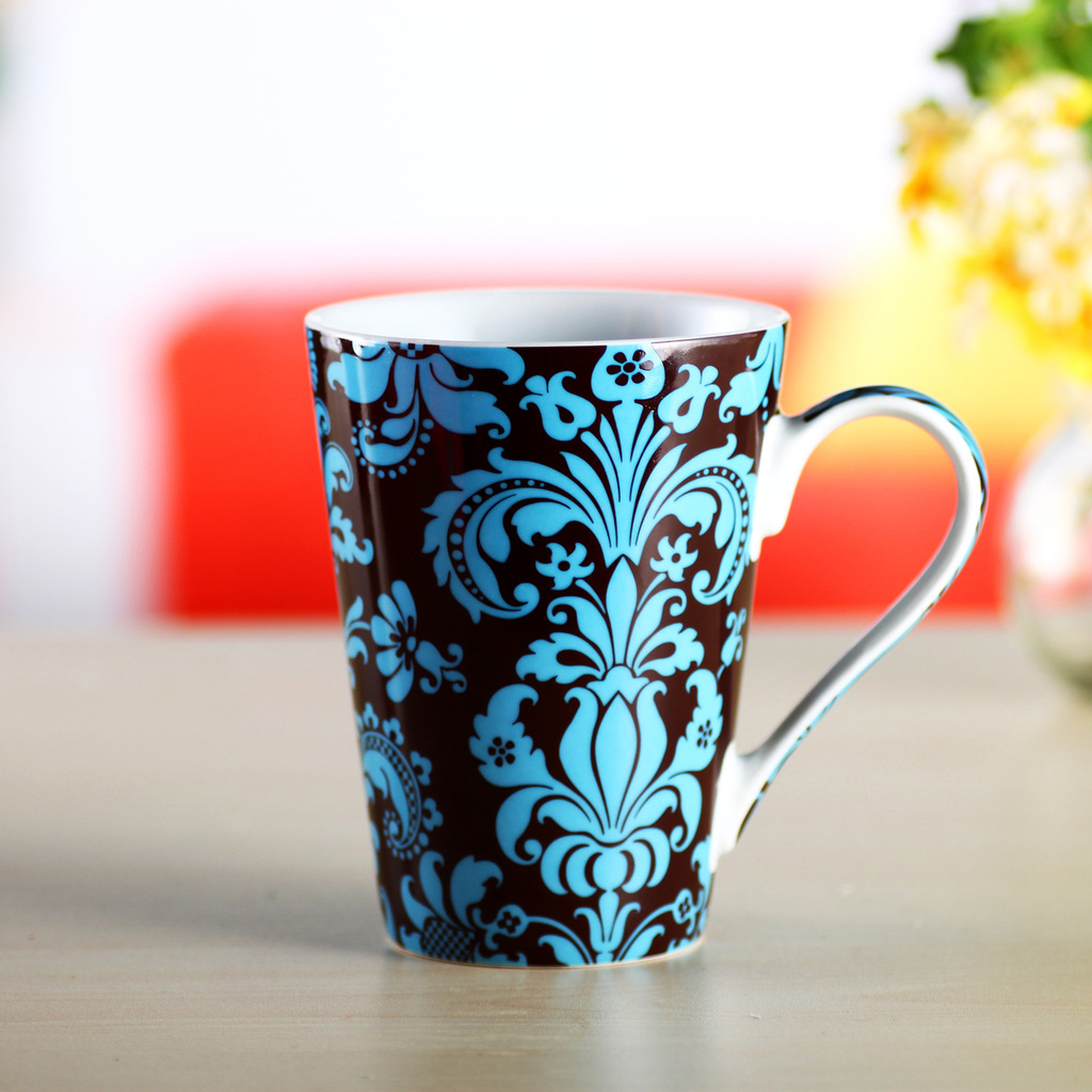 全瓷杯花纹杯系列蓝色 德国konitz酷尼子 —全瓷马克杯.