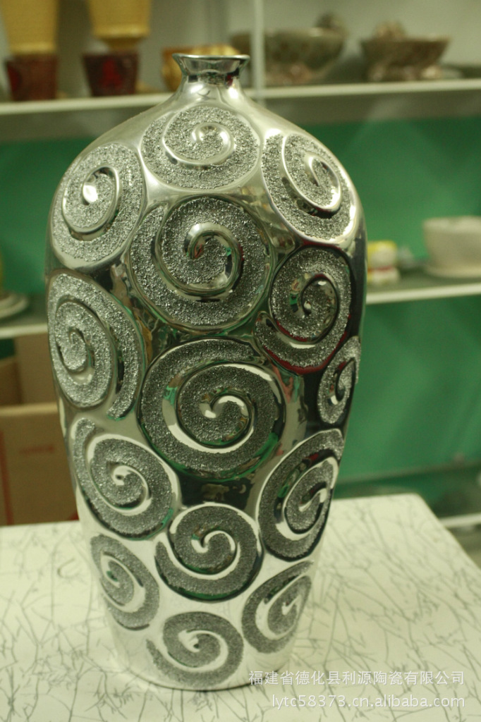 陶瓷电镀花瓶7262 45.00,40.50,36.00元/个