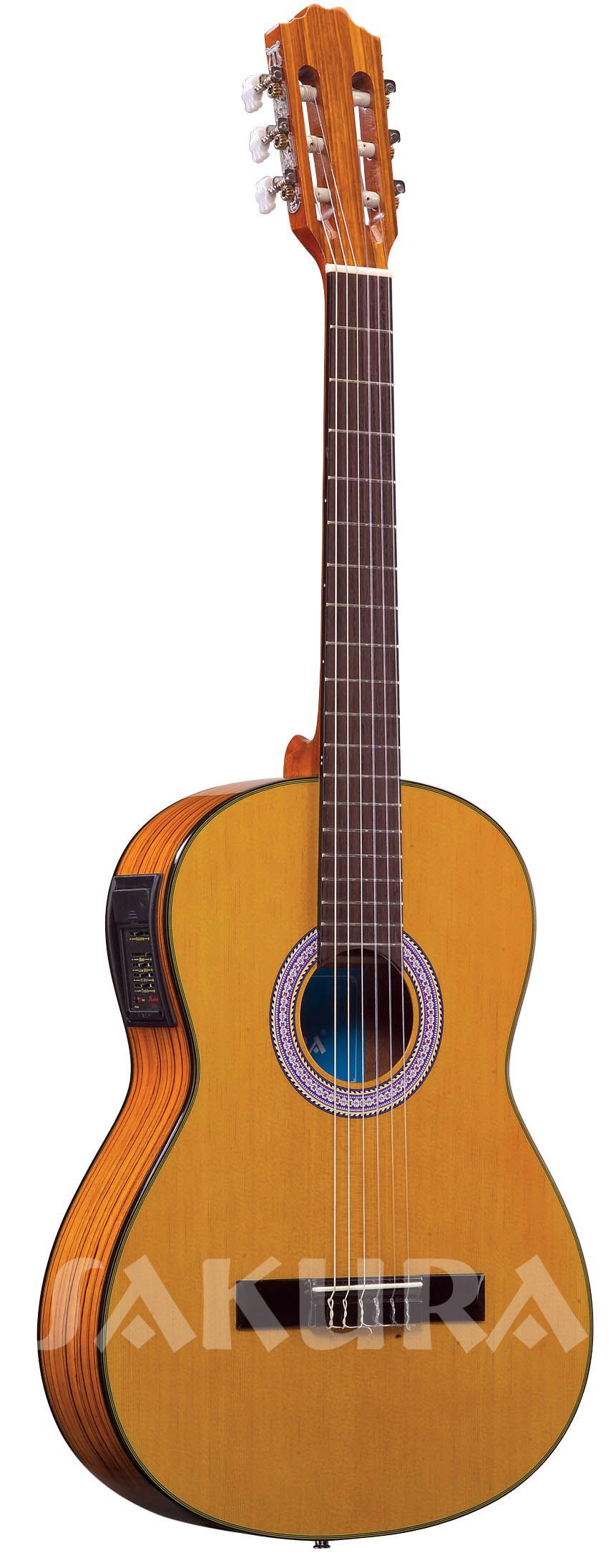 sakura牌 中高档39寸正桶古典电声吉他