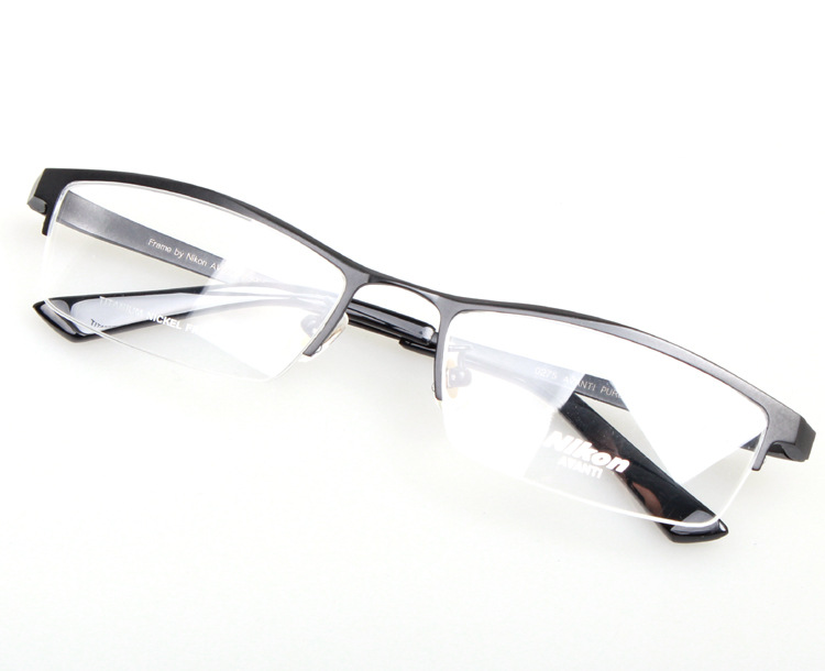 批发尼康nikon纯钛av0927t半框女男近视眼镜架