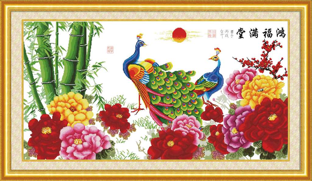 精准百分百新款十字绣批发特价正品鸿福满堂