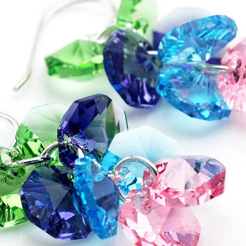 奥地利彩色水晶耳坠