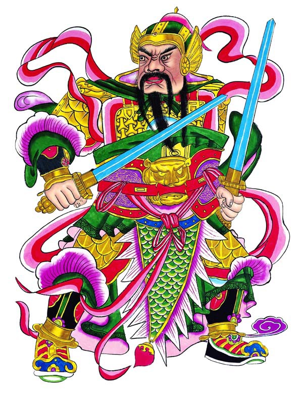 农历七月十四,据说是鬼门大开的日子,赶紧请来门神挡住一切的鬼怪.