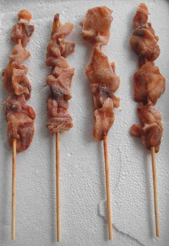 调味鱿鱼脖串 川味 鱿鱼串 速冻鱿鱼 适合烧烤用