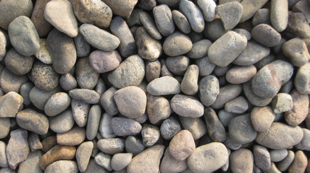 3-5厘米 青灰色 天然鹅卵石-「砾石/卵石/碎石」-马可波罗网