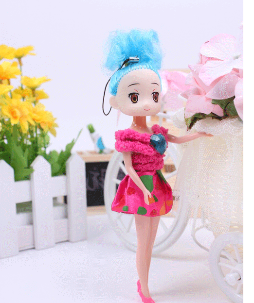 厂家直销10cm绮梦长脚娃娃围巾点钻 饰品批发挂件娃娃