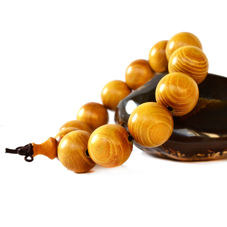天下玉缘 非洲黄金木佛珠手串 单珠直径约20mm 圆珠系列手链