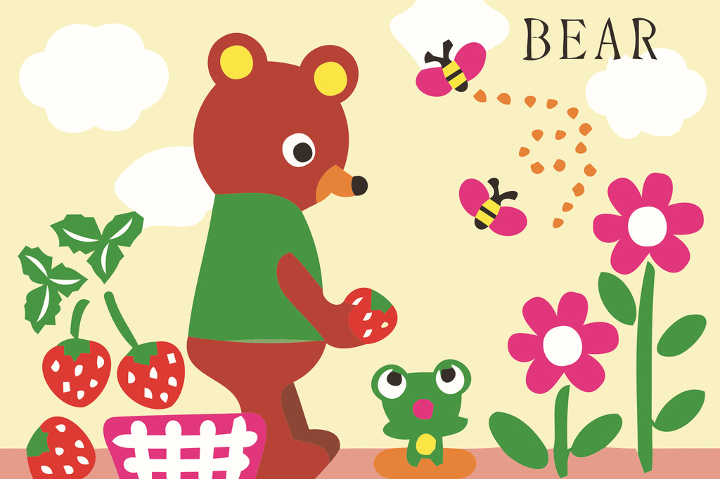 厂家直销 卡通数字油画 可爱小熊 diy油画