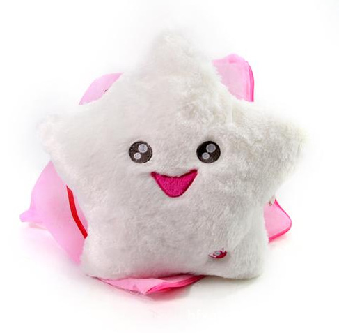 送礼佳品-创典梦幻创意七彩发光抱枕/幸运星抱枕(无纺布袋装)