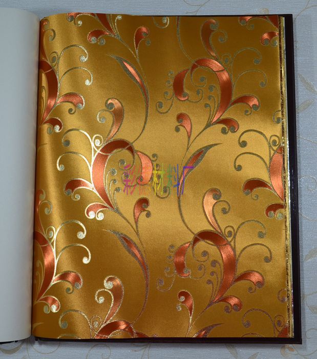 【厂家直销】金黄色ktv墙纸 华丽金箔纸 客厅卧室背景壁纸图片_64