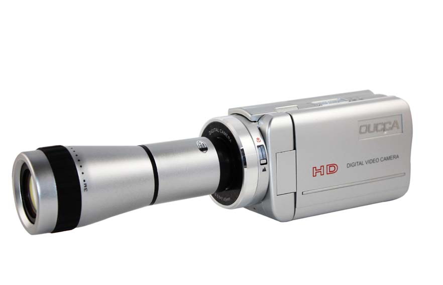 OUCCA Ouka HDV-A998 với kính viễn vọng tele 720P HD kỹ thuật số 1600 nội suy cao nhất máy quay mini 4k